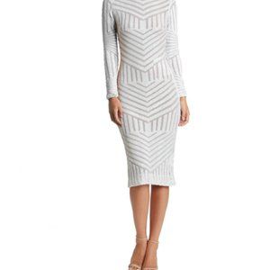 Dress The Population White Sequin Dress